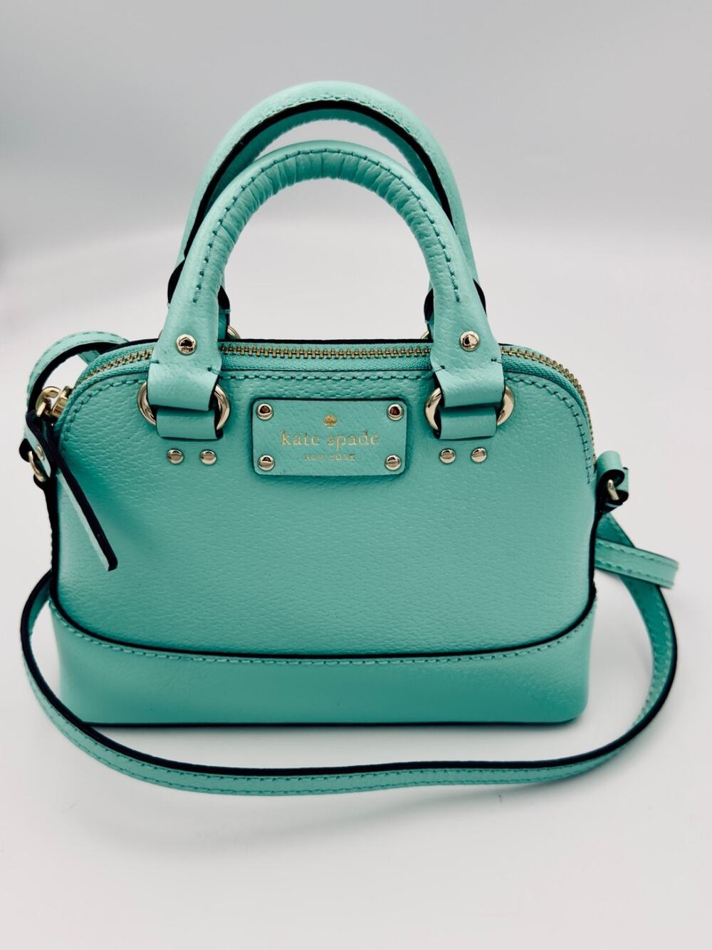 Kate Spade NY Soft Pastel Blue Satchel Crossbody With Strap